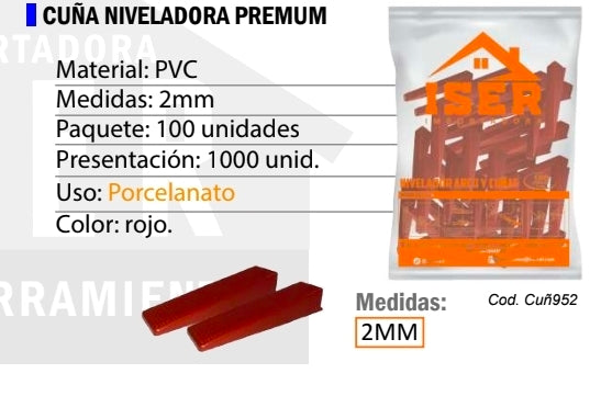 Cuñas niveladoras Premium | Bolsa de 100 unidades