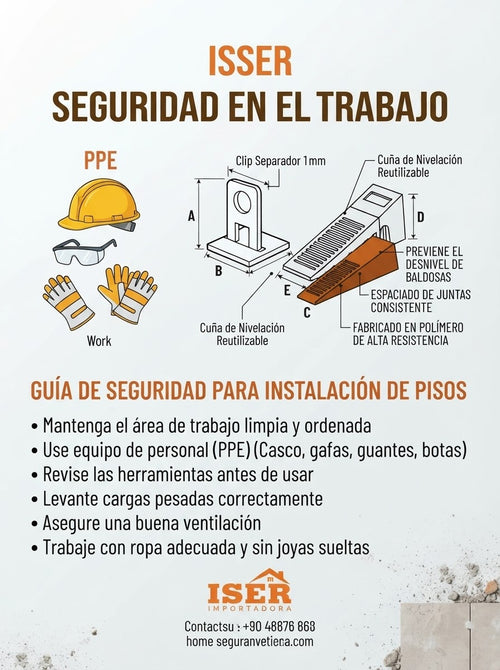 Arco nivelador Premium ISER para porcelanato | Bolsa de 100 unidades