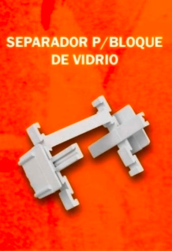 Separadores para bloques de vidrio de 1 cm | Paquete de 10 unidades